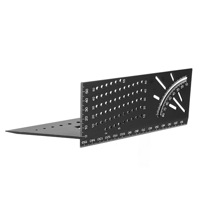 Multifunction Aluminum Alloy 45 Degree 90 Degree Angle Ruler Protractor