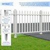 E&K 3 Sets 38.6"H x 84"W White Picket Fence Panels