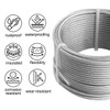 Hannger 1/8" Wire Rope Kit, 100FT PVC Coated Steel Cable