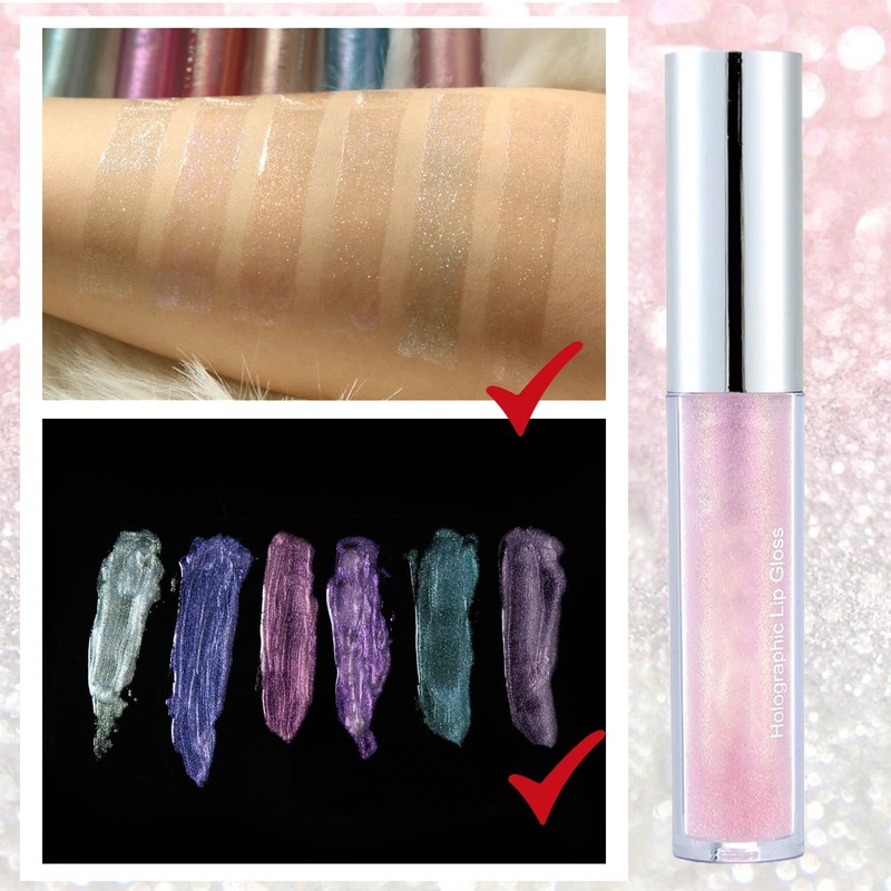 Nude Diamond Metallic Glitter Gloss, Sparkle Shiny Plumper Liquid Lipstick