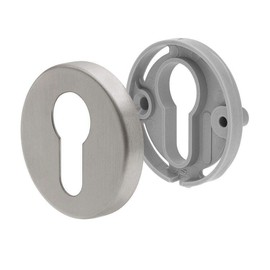 HOPPE Amsterdam Door Handle (Rosette) Matt Stainless Steel for Interior Door Handle Set Profile Cylinder