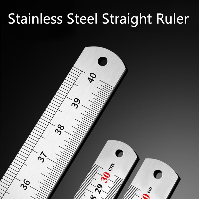 Stainless Steel Rulers, 2 Pack 20cm Metric Imperial Precision Ruler