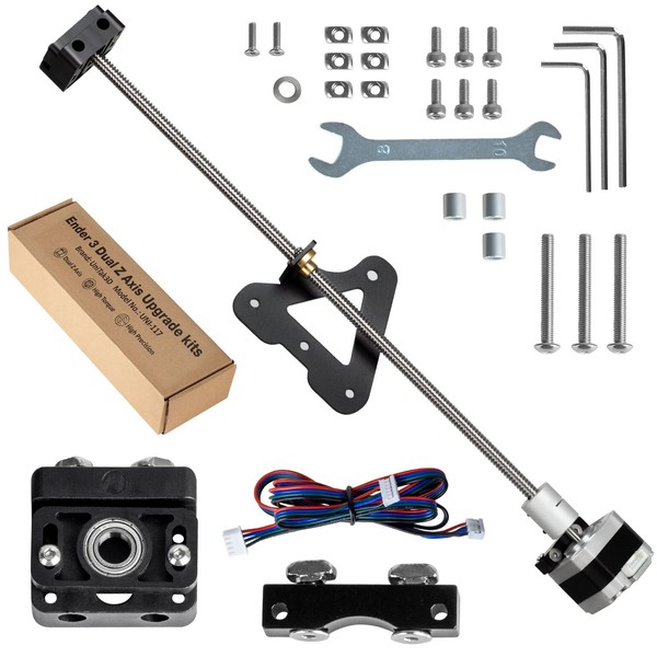 UniTak3D Ender 3 Dual Z Axis Upgrade Kit with T8 Lead Screw and High Torque Nema 17 Stepper Motor Accessories, Compatible with Creality Ender 3 V2, Ender 3 Pro, Voxelab Aquila 3D Printer