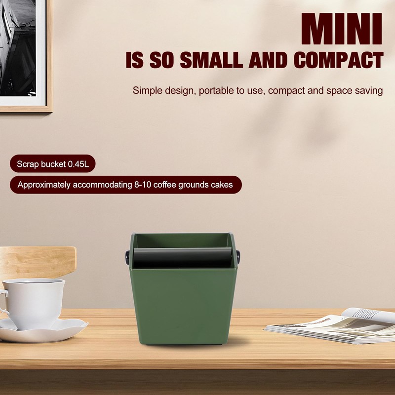 Weskjer Coffee Knock Box Small,Coffee Grounds Knock Box with Removable