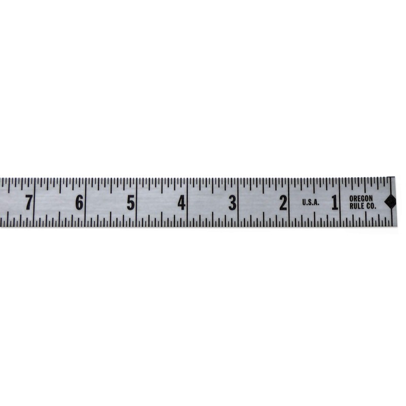Oregon Rule Co. Ruler – Adhesive Backed – 1 Inch
