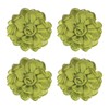 M METERXITY 4-Pack Rose Flower Brooches and Pins for Women, Lapel Pins Dainty Satin Fabric Big Camellia Hair Flowers Clips for Wedding/Parties/Clothes/Jewelry [10cm, Olive]