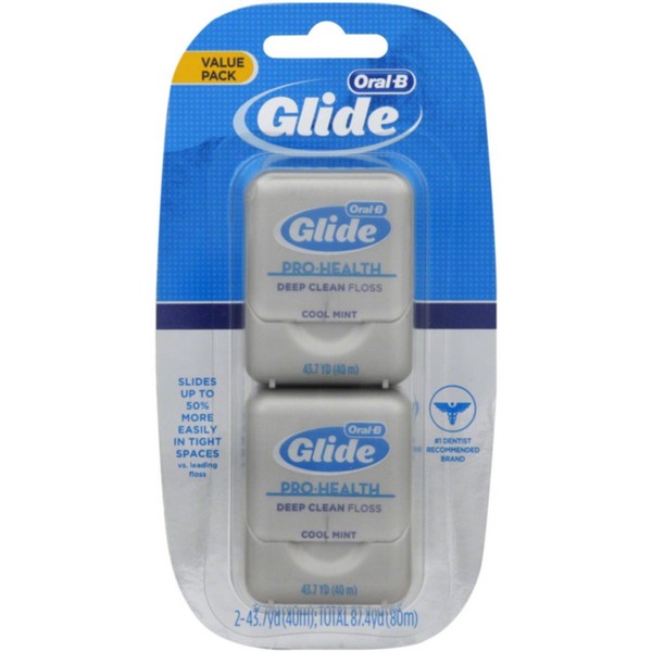 Oral-B Glide Floss, Deep Clean, Cool Mint, Value Pack