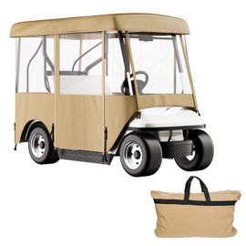 VEVOR Golf Cart Enclosure, with 4-Sided Fairway Deluxe, 300D Waterproof Driving Enclosure with Transparent Windows, Fit for 2+2 Seats Golf Carts (Roof Up to 78.7''L)