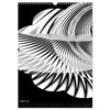 Monochrome Strukturen digitaler Kunst (Wandkalender 2025 DIN A3 hoch), CALVENDO