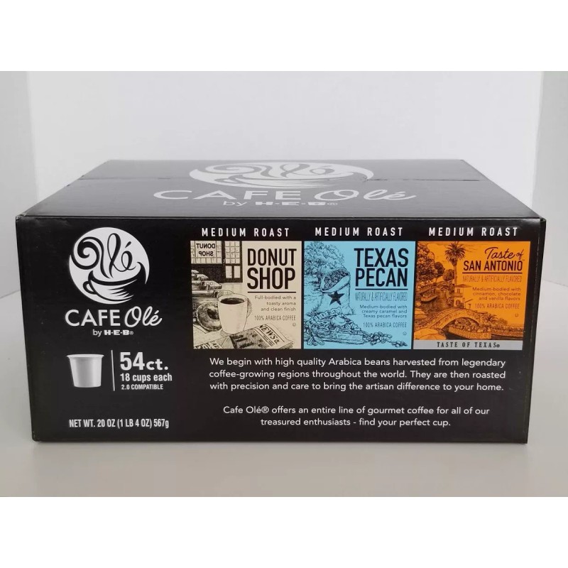 HEB Cafe Ole Coffee Pods San Antonio, Texas Pecan, Donut