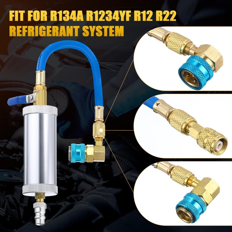 Tellegloww Oil and Dye Injector Kit with 1/4" Connector Compatible