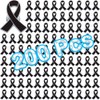 200 Pcs Funeral Ribbons Memorial Ribbon Black Awareness Ribbon Safety