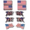 Decals by Haley 10 Pack Hard Hat American USA Flag