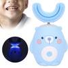 Cute Cartoon Bear Pattern U Shaped Automatic Toothbrush Electric Children