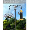 AnBaiMei Outdoor Double Shepherds Hook with 5 Prong Base, 76