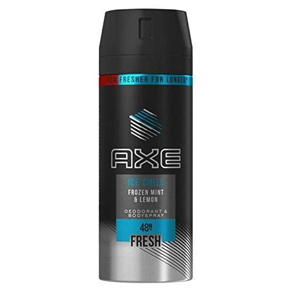3 Pack Axe Ice Chill for Men Deodorant Body Spray, 150ml (5.07 oz)