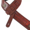 Walker & Williams GE-104 Antique Mahogany Tooled Padded Strap with
