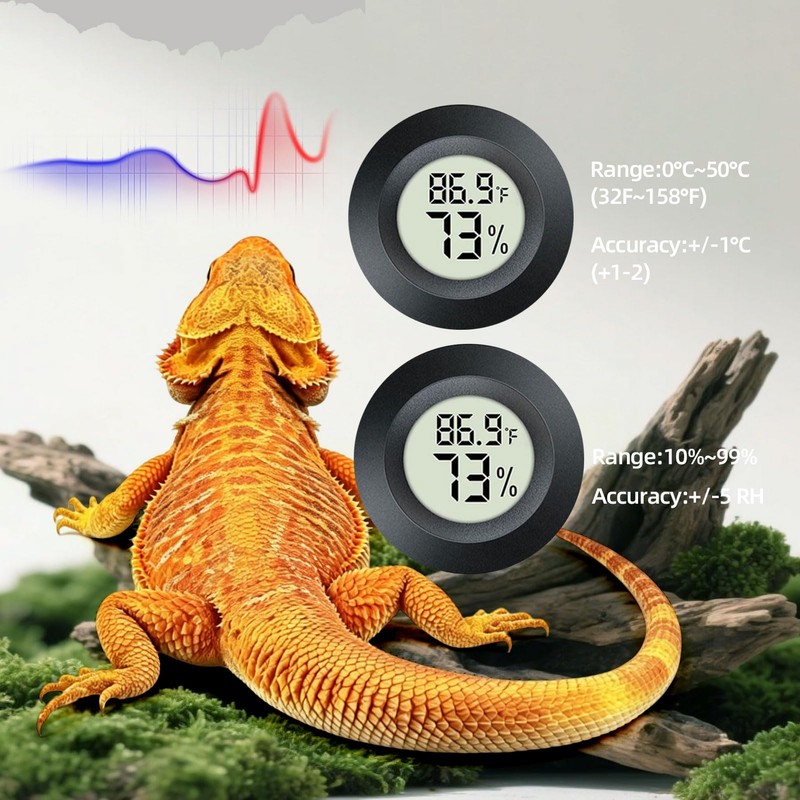 Bearded Dragon Travel Backpack Carrier with Reptile Thermometer and Humidity