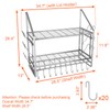 VyGrow 28 Inch Pot Rack Wall Mounted, 2 Tier Pots