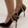 Dolores Tobillera Pulsera Mujer Eslabones Pie Tobillo Tacón Moda Set