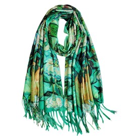 Van Gogh Scarves Art Scarf for Women Best Gift Reversible Soft Shawl Wrap Pashmina in Gift Box-15 Roses