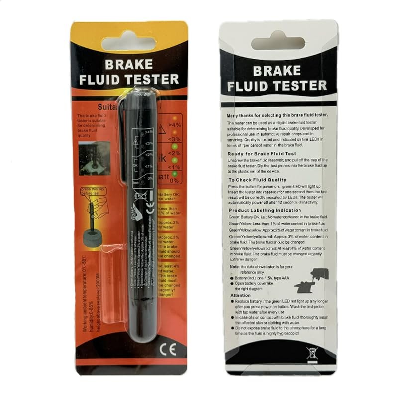 Outzone Brake Fluid Tester, DOT3 DOT4 DOT5.1 Automotive Brake Tester