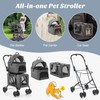 Double Dog Stroller, Foldable 3-in-1 Cat Stroller with 2 Detachable