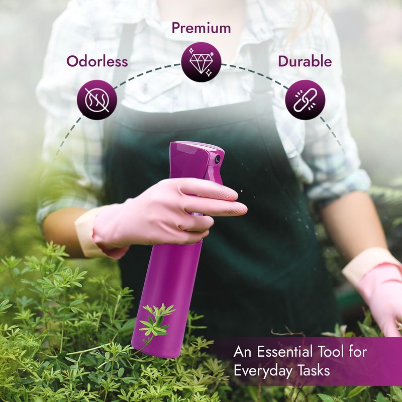 VIGOR PATH Continuous Mist Purple Spray Bottle 300ml Fine Mist
