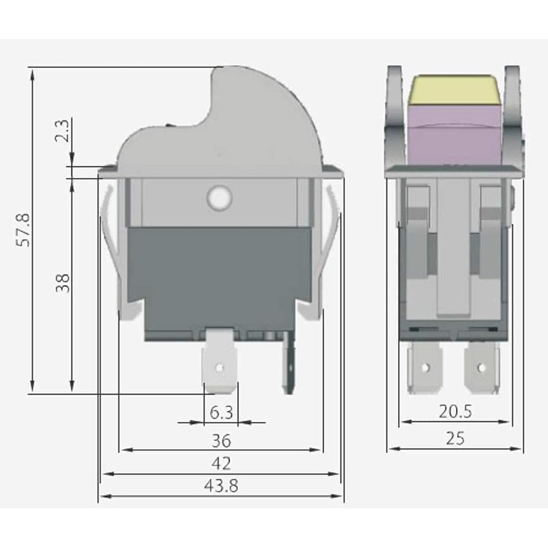 SW7A Table Saw On-Off Toggle Switch Replacemen for Delta 489105-00