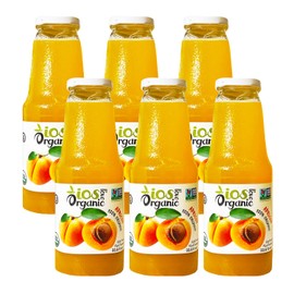 IOS Love Organic Juice - USDA Organic Certified - Cold Pressed, No Added Sugar, No Water, No Artificial Colors, No Preservatives, No Flavors Added, No Gluten - 33.8 Fl Oz (Apricot, Pack of 6)