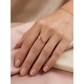 Birthstone CZ Breast Mother's Day Unique Band Rings for Women Power