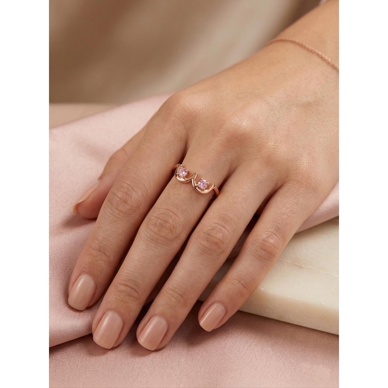 Birthstone CZ Breast Mother's Day Unique Band Rings for Women