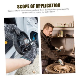 Mobestech 1pair Car Speaker Mounting Spacer Plastic Speaker Adapter Spacer Ring Easy Install Enhance Sound Clarity