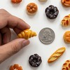 Mini Bread Fridge Magnets, 24 Pcs, 3D Resin