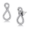 Unbranded Elegant Infinity CZ Drop Stud Earrings