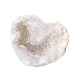 Erliway Moroccan Agate Geodes with Crystals, Natural Break Your Own Geodes, Crack Open & Discover Amazing Surprise Crystals Inside, Heart Shape Quartz Geode Cluster for Home Decor Meditation (2-2.4")