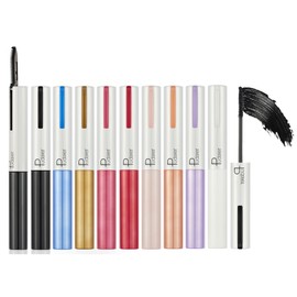 LIANGNISHI 9 Colors Mascara, Long Curl, Long Lasting Waterproof Mascara-01# Black