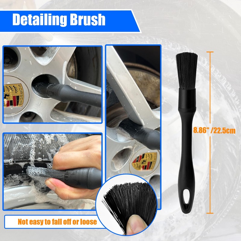 Wheel Brush Kit,Soft Drill Wheel Cleaner Brush, No Scratches Highly