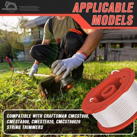TOPEMAI CMZST0653 Replacement Spool Compatible with Craftsman CMZST065, CMCST900, CMESTA900, CMESTE920, CMZST98020, CMCST915, CMEST913 Series WeedWacker String Trimmers (6 Pack)