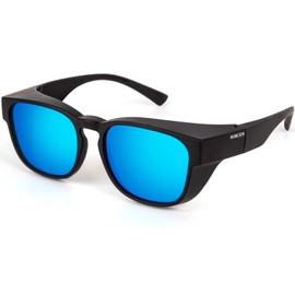 Bircenpro Polarized Fit Over Sunglasses: Wrap Around Over Glasses Sunglass for Men Women UV Protection