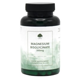 Magnesium Bisglycinate | 200mg Elemental Magnesium per 3 Capsule Dose | 90 Vegan Capsules | G&G Vitamins