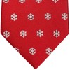 Retreez Men Woven Tie Snowflake Christmas 8 cm - red