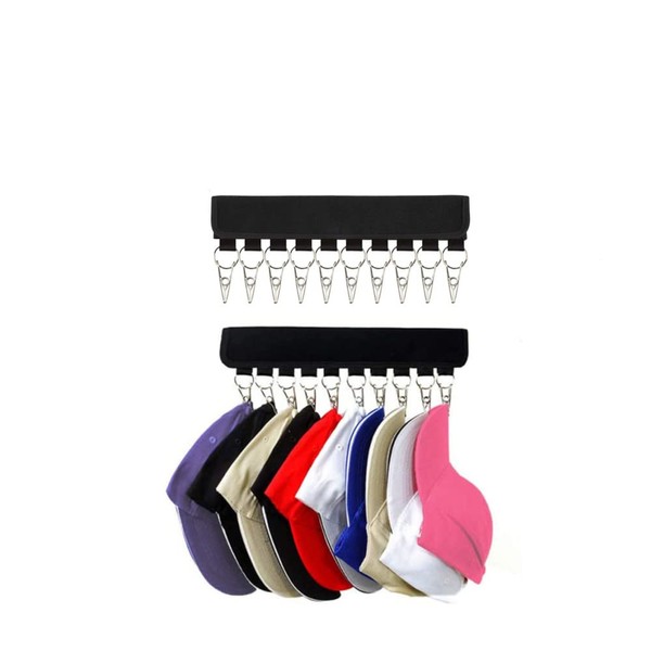 Pack of 2 Hat Organiser Hangers, Portable Hat Organiser Hangers, for Organising Various Hats, Socks, Ties, for Storing Baseball Caps and Socks During Travel