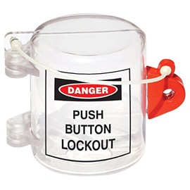 Lockout Safety Supply 7254 Oversize Push Button Lockout, Clear