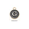 MECCANIXITY Alphabet G Letter Charm Double Sided Enamel Initial Alphabet