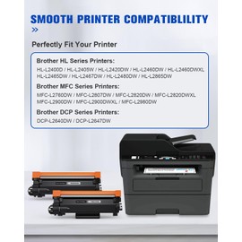 TN830XL Black Toner Cartridges Compatible for Brother TN-830XL TN 830 Toner Cartridges Work for Brother HL-L2460DW DCP-L2640DW HL-L2405W HL-L2420DW HL-L2465DW MFC-L2820DW Printer | Black - 2 Pack