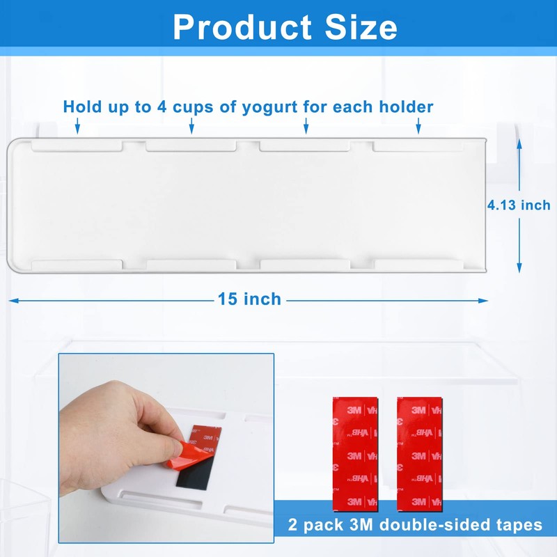 Yogurt Organizer for Fridge, Yogurt Holder for Refrigerator Greek and