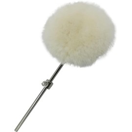 TUOREN Puff Felt Bass Drum Beater Large Fluffer Felt Round Head Kick Drum Pedal Beater for Bass Drum Cajon Drum Silent Practice Accessories Stainless Steel Shaft