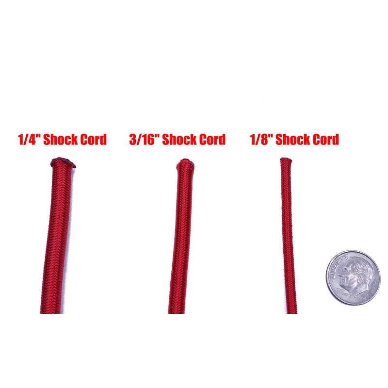 BORED? PARACORD! Black 1/8" Shock Cord 100 Foot Spool -