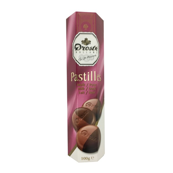 Droste Milk/Dark Chocolate Pastilles 100 g (Pack of 6)